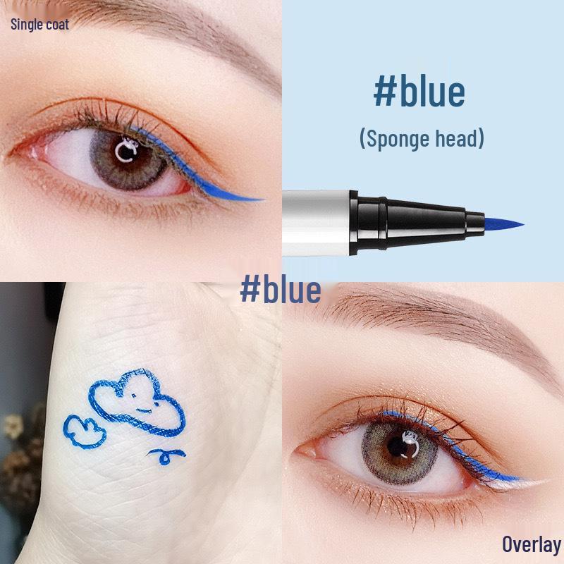 Influencer White Waterproof Ultra-Fine Eyeliner Pen - Long-lasting, Smudge-proof for Beginners and Women’s Color Makeup