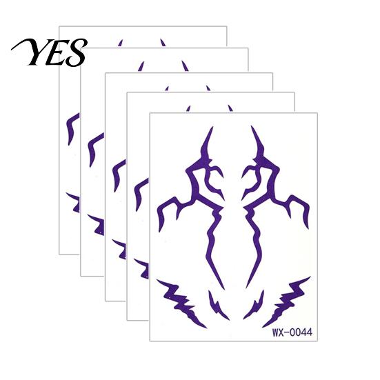 Kids Safe Temporary Tattoos 5 Sheets Tattoo Stickers, Skin-Friendly Demon Energy Pattern Tattoos, Hypoallergenic Easy Apply Stickers Non-Irritating I