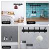 Coat Rack Wall Mounted - 5 pair Moveable Hooks Heavy Duty, Aluminum Coat Hook Rail for Coat Hat Towel Purse Robes Mudroom