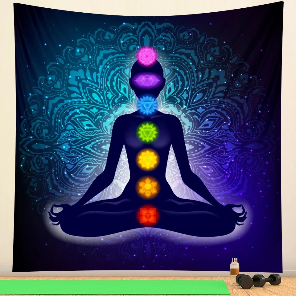 VIKAMA Sacred Space Collection Chakra and Buddha Mandala Yoga Mats and Wall Hangings Meditation Spiritual Gifts