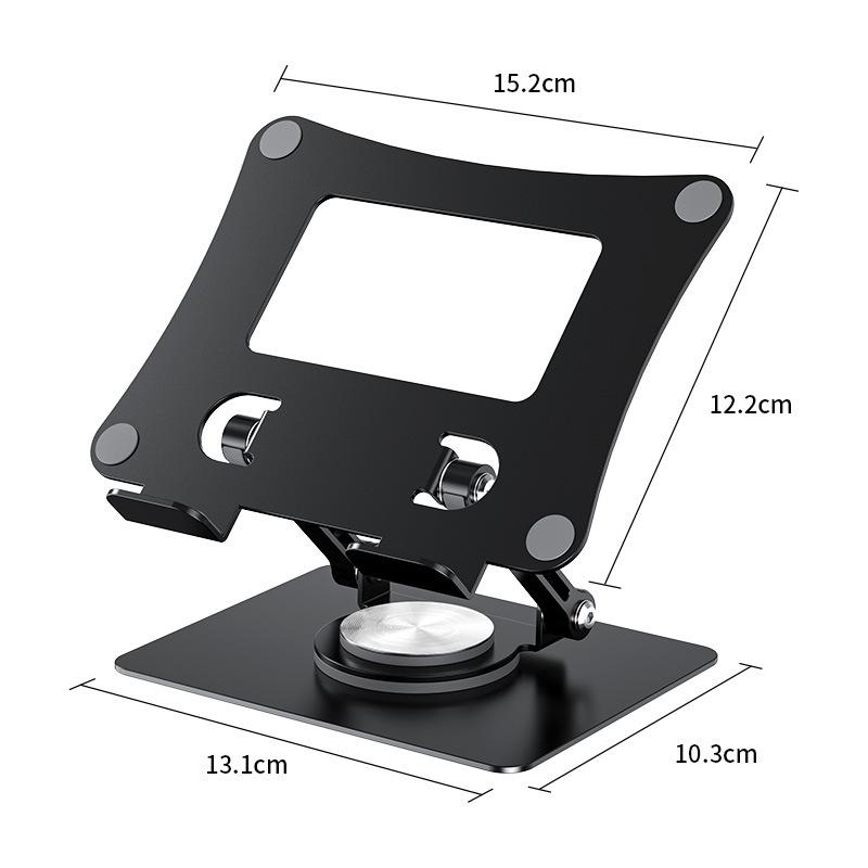 360° Rotating Metal iPad Stand for Desktop - Adjustable Height for Painting, Gaming, and Learning