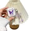 Simple Purple Butterfly Is Suitable for Apple Earphone Case AirPods1/1st Generation Bluetooth Earphone Anti-drop Protective Case Case.
