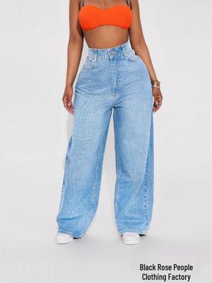 High Waist Slim Straight Women's Jeans - European & American Style