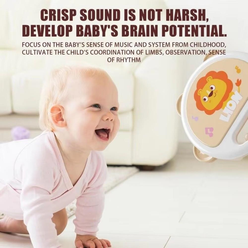 Handheld Percussion Instrument Kids Tambourine Toy Delicate Tambourine Instrument Children Learn