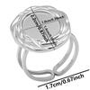 Geometric Round Oval Heart Blank Base Settings DIY Stainless Steel Rings For Women Men Accessories Adjustable Open Ring Jewelry