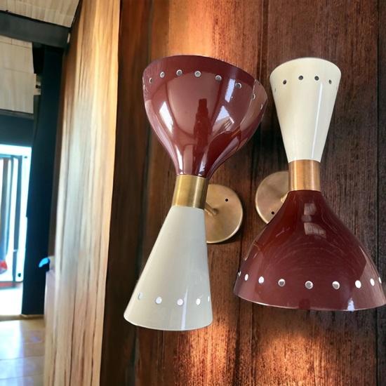 

Современный синий настенный светильник середины века с латунным светильником для туалетного столика, итальянский настенный светильник, элегантный домашний декор для гостиной