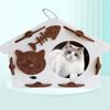 New Foldable Cat House Soft Cartoon Pet House Semi-Enclosed Cat Bed Small Dogs kitten