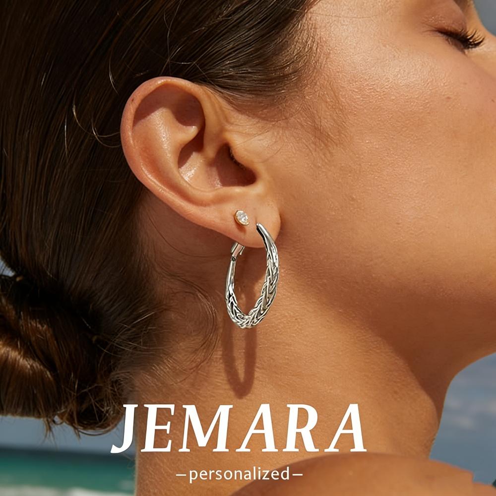 925 Silver Needle Hypoallergenic Large Hoop Earrings for Women Fashion Minimalist 30/40/50mm Earring Jewelry Mother's Day Gift