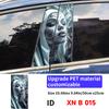 Gothic Nun Sister Car Halloween Sticker Auto B-pillar Car Center Column Decor Cover Scratches Waterproof Vinyl Decal Accessories