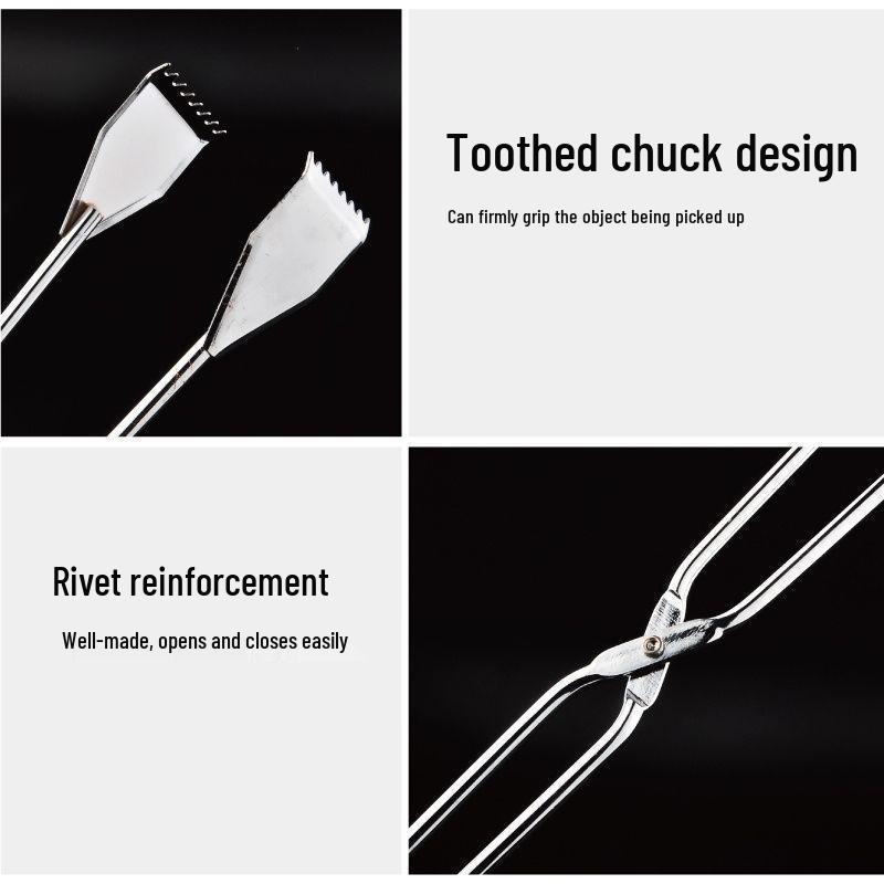 Stainless Steel Trash Picker Tongs: Durable Sanitary Grabber Tool