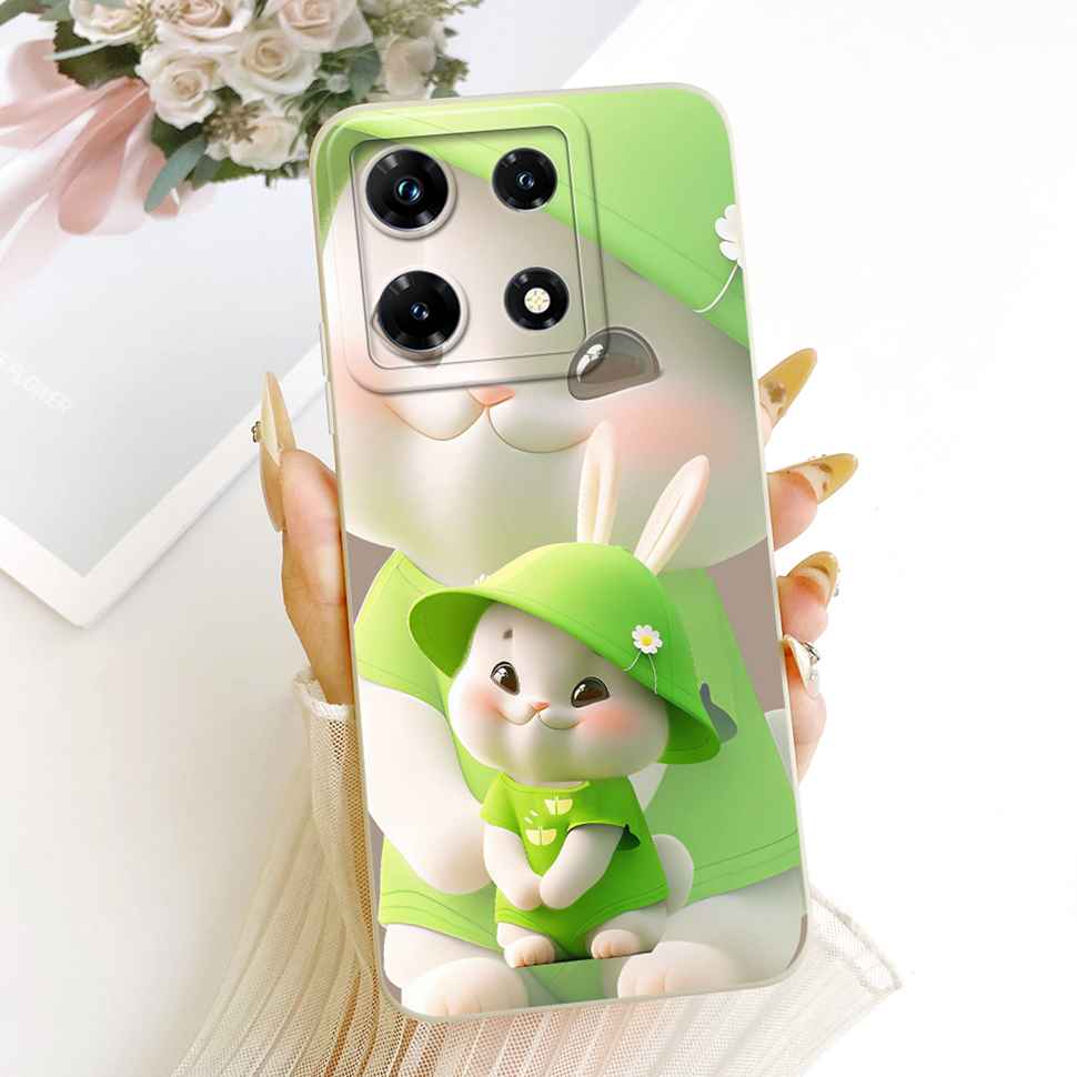 For Infinix Note 30 Pro Cases Cat Rabbit Painted Cover Soft Silicone Case For Infinix Note 30 Note30 Pro X678B Cover Funda Coque