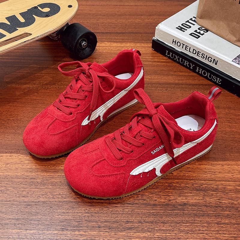 Comfortable German Training Shoes Forrest Gump Shoes Little White Shoes Women's 2025 New Korean Version Casual Board Shoes Flat Student Sports Sho