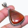 Natural Red Snakeskin Gemstone 925 Sterling Silver Jewelry Pendant 1.81" AP-14723