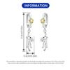 White Copper Star Cat Ear Hoop Earrings - Original High-End Design for Women
