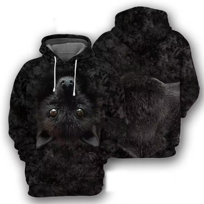 3D Eternal Love Heren Hoodie Losse Casual Lange Mouw Modieus 3D Dierenprint L