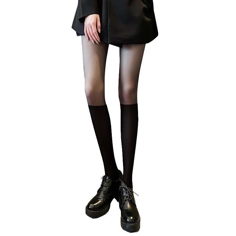 

Women S Fake Over-The-Knee Stockings All-In-One Pantyhose Spliced Or Two-Tone Sheer Tights Sports Golf Against Ultraviolet Rays One Size