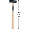 E-Value Double-Ended Hammer with Triple Wedge To Prevent Handle Pullout, 300g