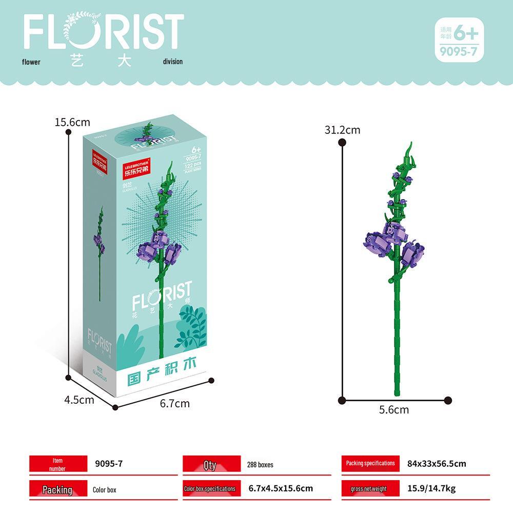 Desktop Flower Building Blocks: Educational Toy for Kids - Creative Gift for Girls