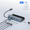 Multiple Port USB C Hub with 4K 60Hz Gigabit Adapter Aluminum USB C Dock for Gaming Dock Aluminum Base