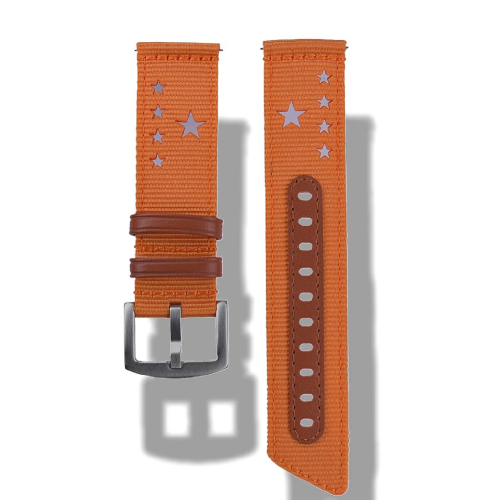 18/20/22mm Nylon Watch Band Star Holes Weave Soft Strap Military Sport Bracelet for Seiko Quick Release Universal Wristband