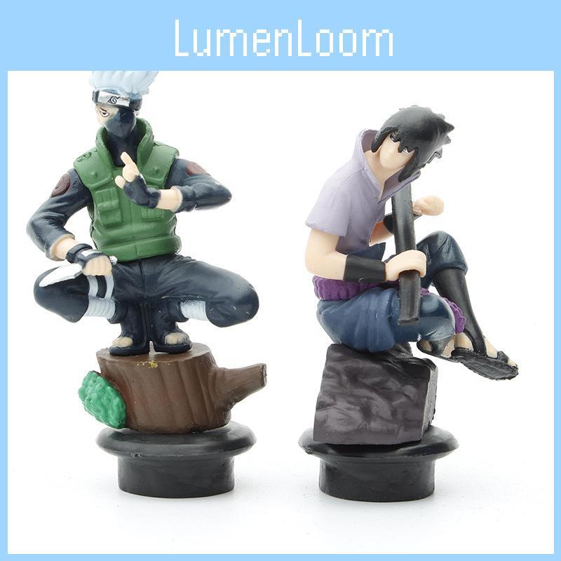 Pvc Naruto Shogi Stump Scene Toy Figure Model Collectible Naruto Kakashi 8cm