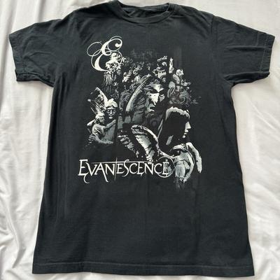 Evanescence Band Tour Rock Maglietta Unisex Cotone Top T-shirt Taglia Intera