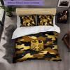 Germany Football Pattern 3 Pieces Bedding Set Soft Microfiber Duvet Cover with Pillow Cases for Bedroom