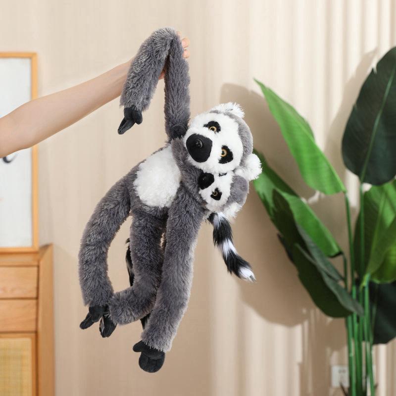 Cartoon Long-Armed Monkey & Baby Orangutan Lemur Sloth Plush Toy for Kids