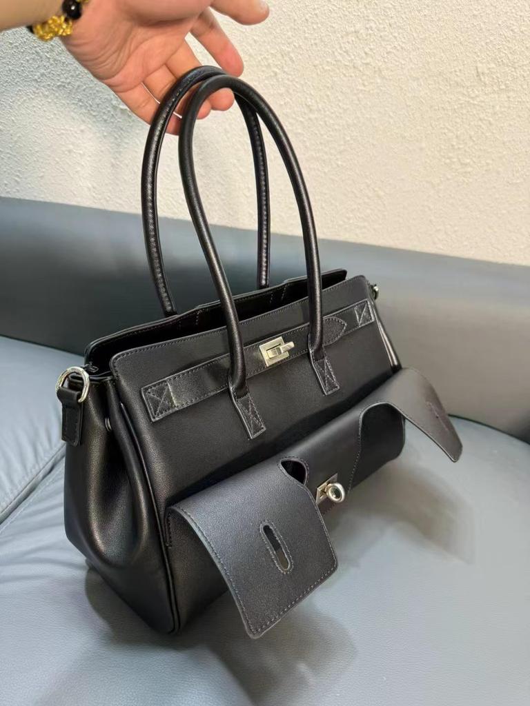 Unisex Echtleder Große Kapazität Schulter Tote Wing Bag