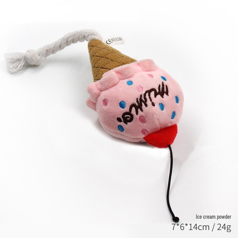 Plush Sound-Making Teething Dog Toy - Bite-Resistant, Self-Amusement for Small To Large Breeds