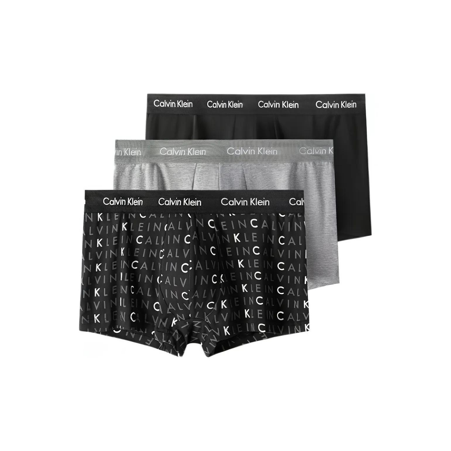 Modern Gravity Belt Close fitting Selection Jacquard Waist Anti hip Pinch Cotton Low waist Flat Angle Underwear Men s 3-Pack Multi Color M