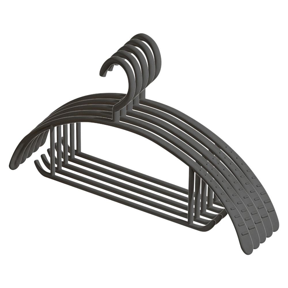 5 Pcs/Set Plastic Non-slip Clothes Hanger Thickened Wide Shoulder Household Clothes Rack Adult Size Plastic Clothes Hanger
