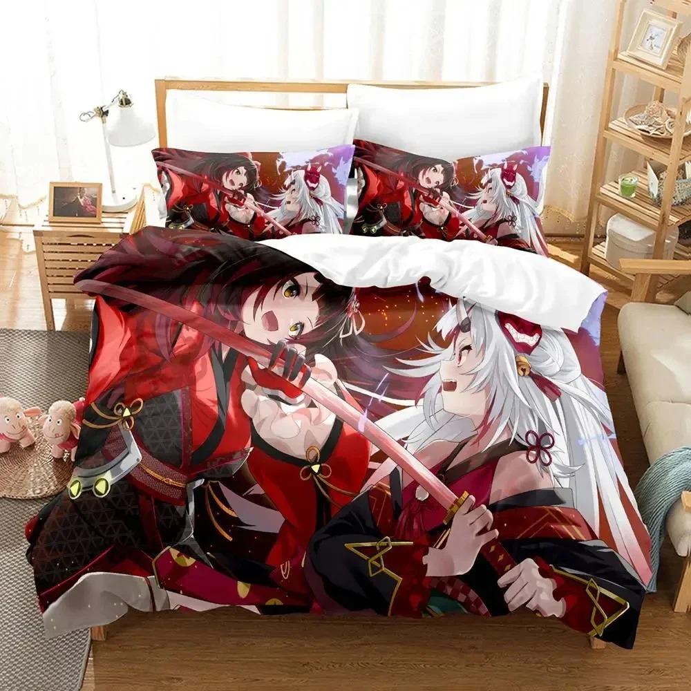 Stylish Elegant King Queen 3D Print Anime Nakiri Ayame Bed Size Boys Adult Quilt Comforter
