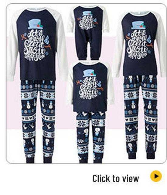 2025 Family Deer Print Cotton Plaid Set - Autumn/Winter Christmas Outfit