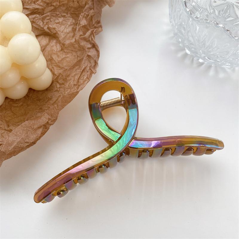 Fashionable 13cm Colorful Plastic Hair Claw Clip For Women Stunning Accessories For Hair