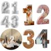 2026 New DIY Crystal Resin Arabic Numerals Candlestick Symbols & Gypsum Resin Candle Base Handmade Number Mold for Crafting