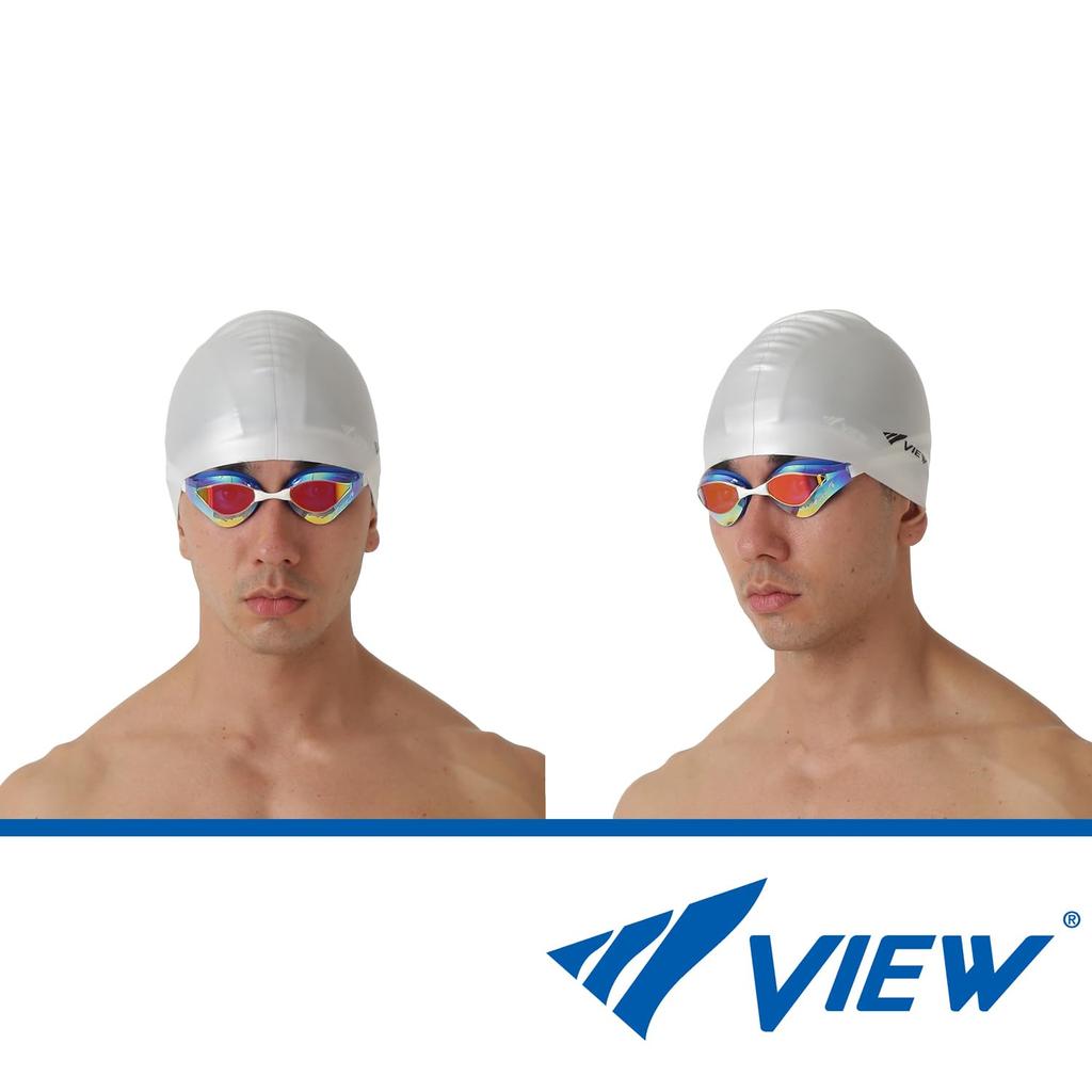 VIEW BladeORCA Swimming Made In for Ages 10 and FINA with SWIPE V230SAMC GBSH Goggles, Japan, Racing, Cushioned, Mirrored, Up, Approved, Anti-Fog