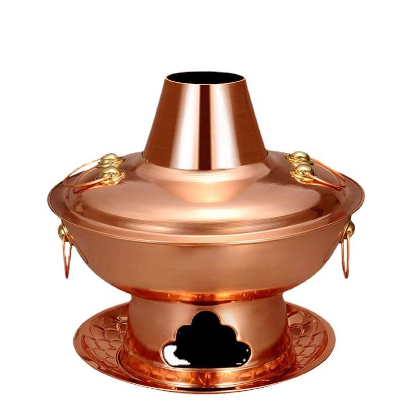 Olla Caliente Tradicional de Carbón y Cobre de Pekín