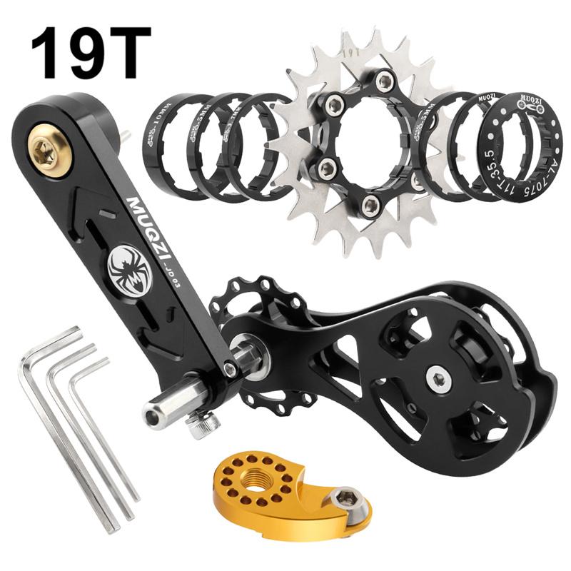 MUQZI Fahrradkassetten-Umrüstsatz 12t-22t Single Speed Kassettenritzel und Kettenspanner für MTB Rennrad