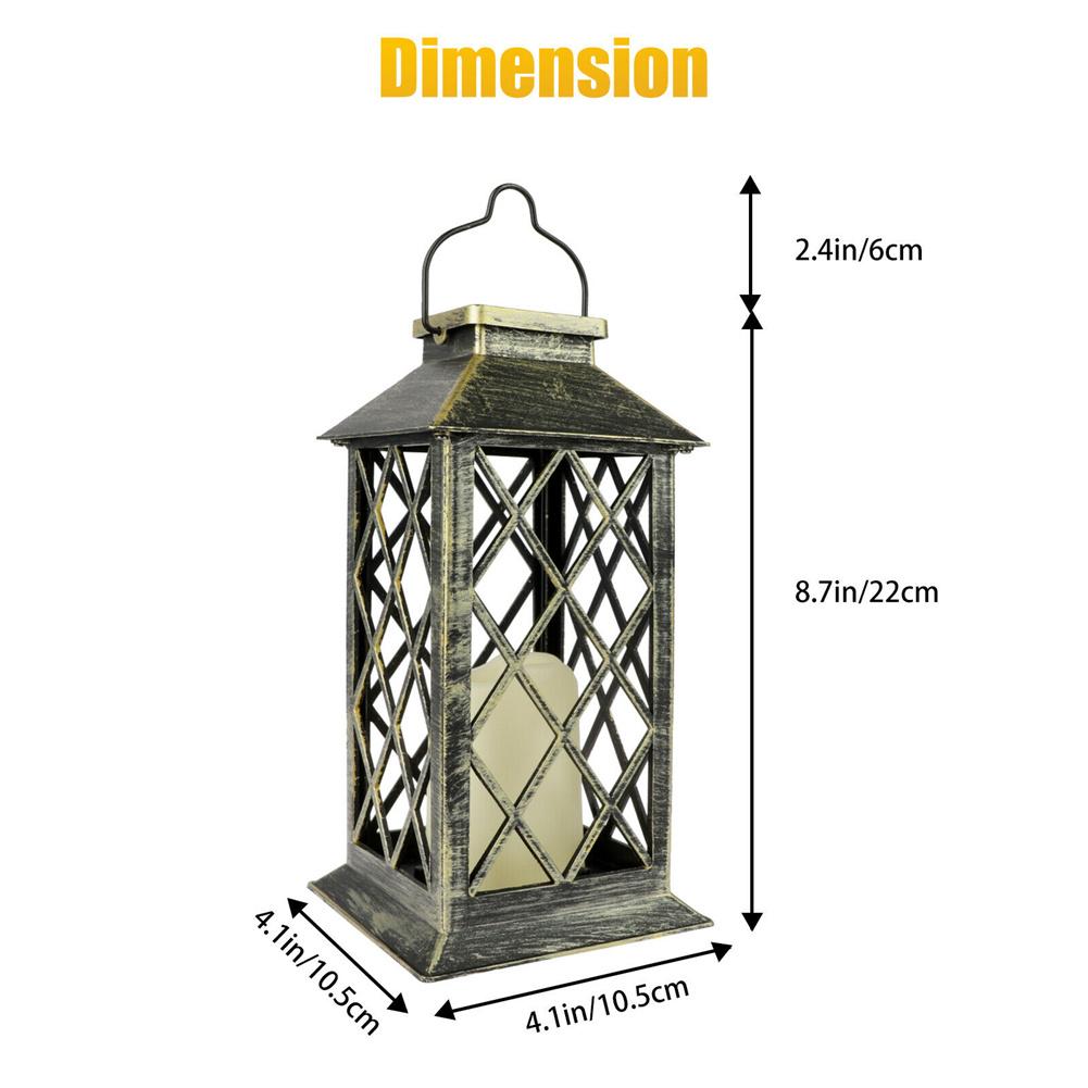 Led Solar Hanging Lantern Light Outdoor Patio Garden Light Waterproof Lamp Decoration
