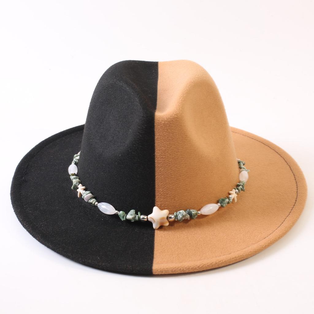 Popular European and American Classic Double-color Wide-brimmed Top Hat Men's and Women's Fashion OL Style Cowboy Hat Jazz Hat