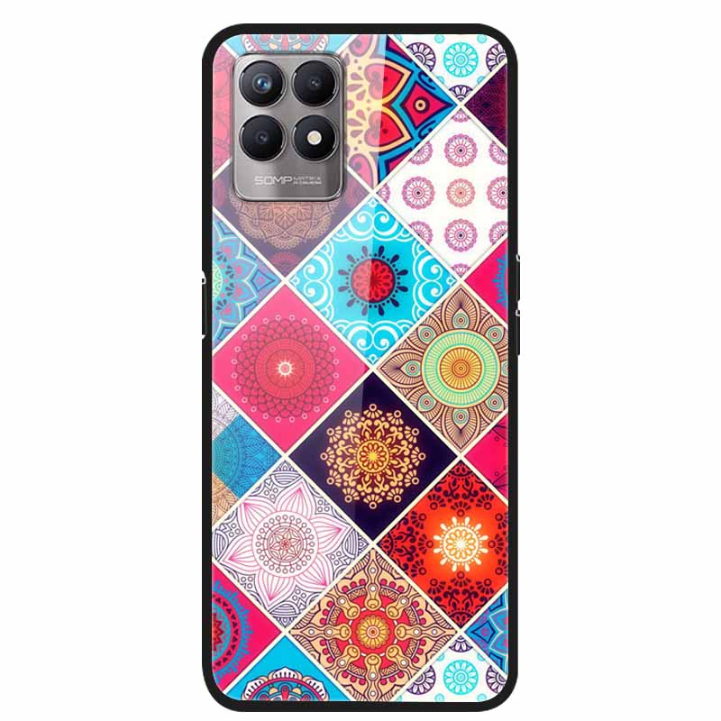 For Realme 8i Cases Realme 8 5G Tempered Glass Hard Back Cover For Realme8 Phone Cases Soft Bumper Fundas for Realme 8 i Realme8