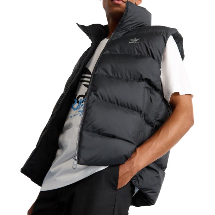 Adidas Originals Logo Stand Collar Loose Vest Men Vests Black IY3399