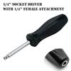 Flexible 1/4 Socket Driver Handle Perfect for Various Ratchets and Handles