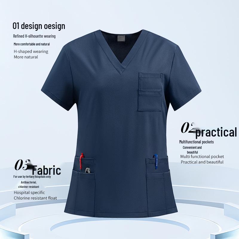 Straight Leg Scrub Set: V-Neck Uniform for ICU, Clinic, OR, Doctors & Nurses