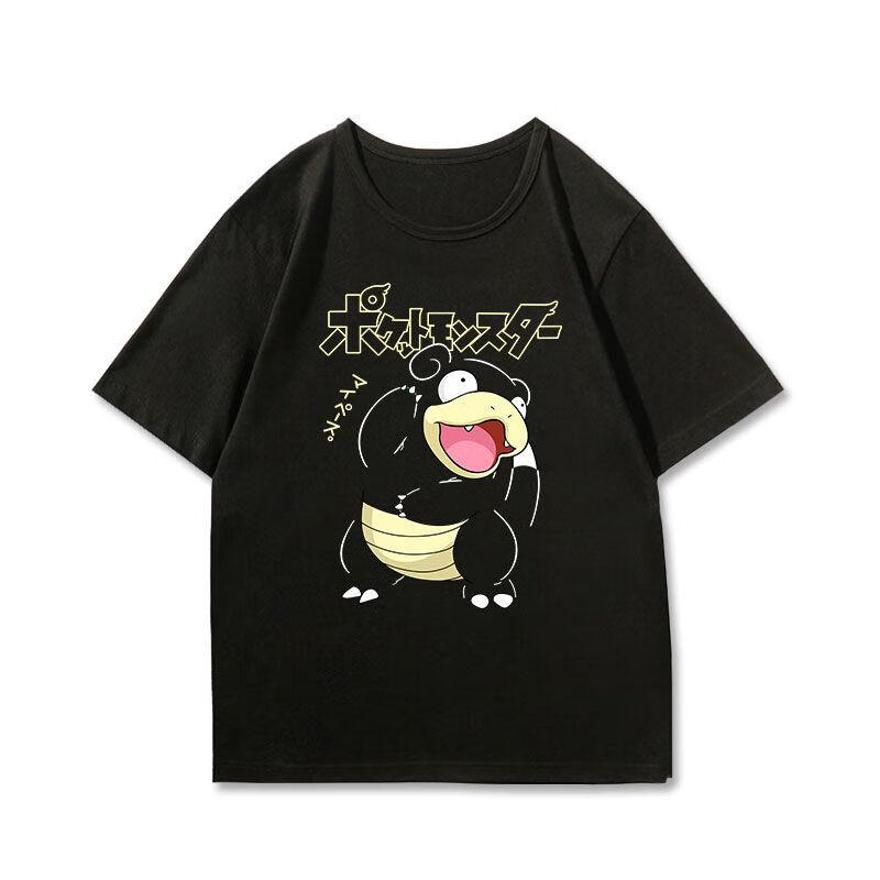 Pokémon Anime Printing Oversized Cotton Tshirt Men and Women Breathable Fashion Leisure Y2K Short Sleeve Summer Tshirt Unisex