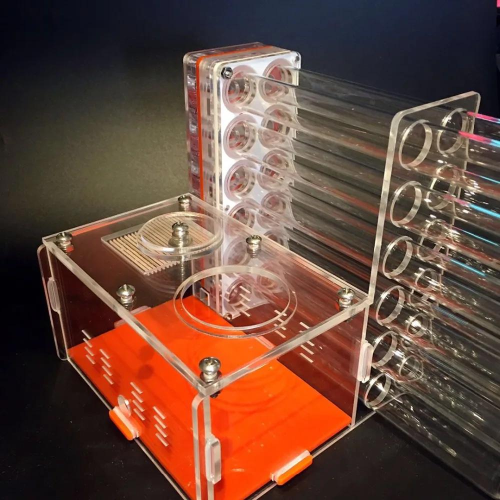 New Acrylic DIY Ant Farm 12 Test Tubes With Acrylic Feeding Area For Ant Insect House Workshop Ant Nest Anthill 14 * 14 * 15cm