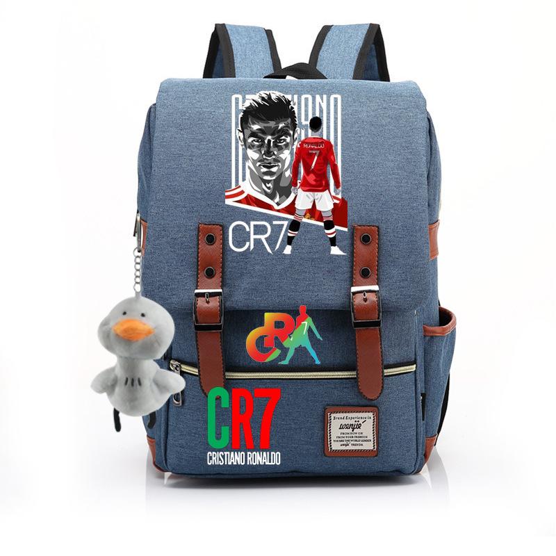 Modischer Anime CR7 Teenager Schüler Schultasche Herren und Damen Freizeit Rucksack
