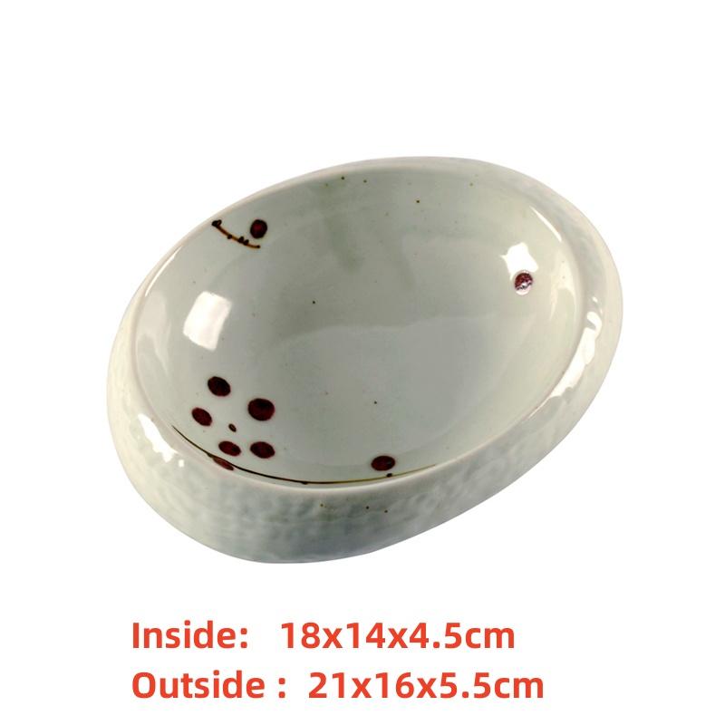 seafood Creative Stone Pattern Ceramic Bowl Thick Edge Sushi Bowl Sashimi Dessert Bowls Soup Bowls Restaurant Special Tableware