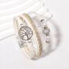 Women' Leather Bracelet DIAMONDED Tree of Life Fashionable For Women